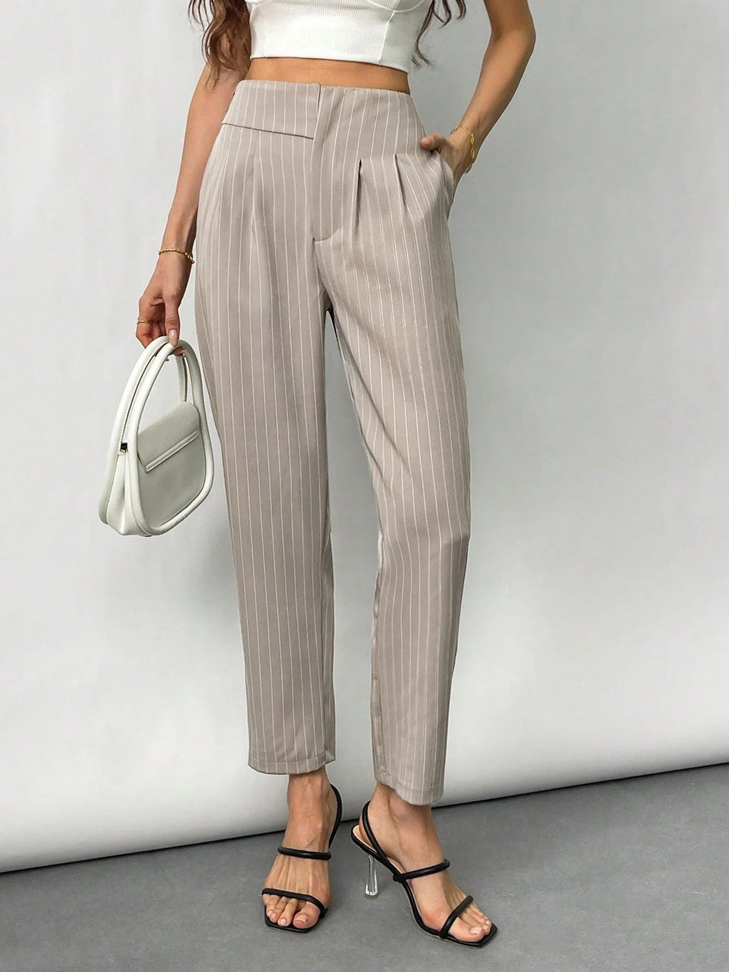 Women's Elegant and Fashionable Striped Trousers