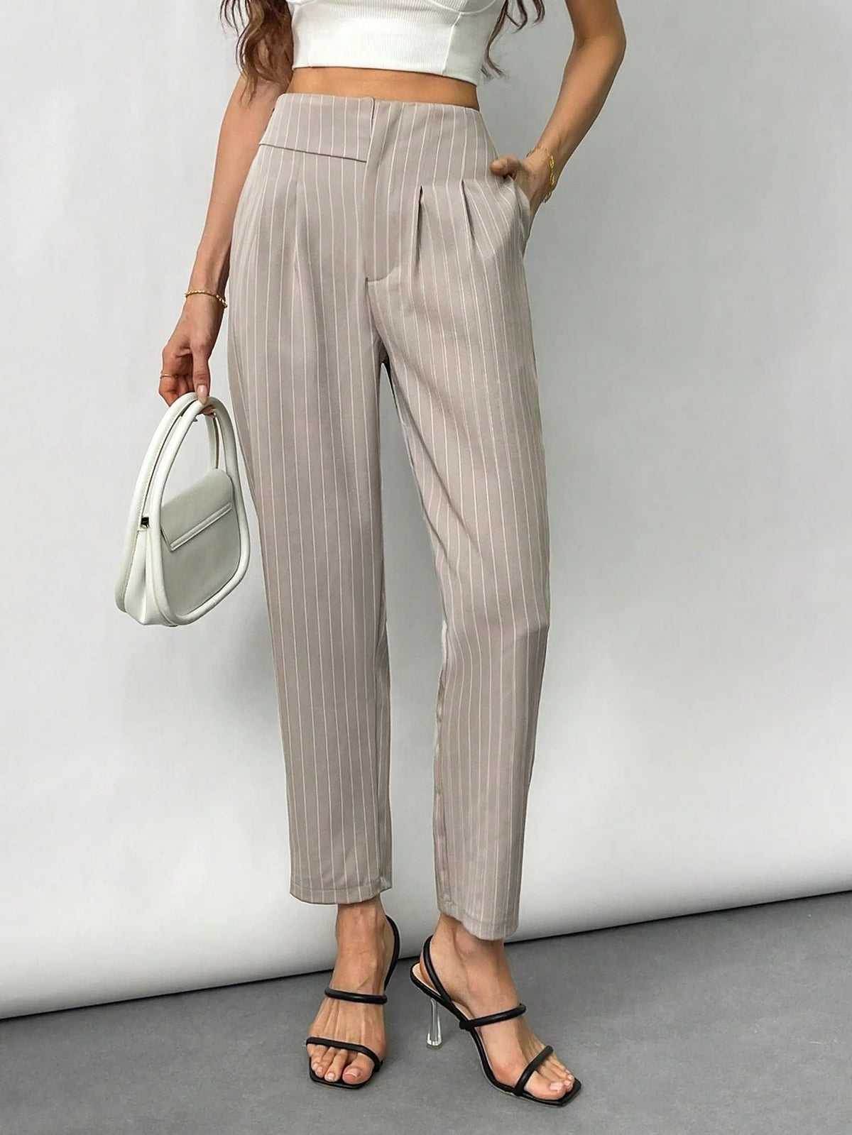 Women's Elegant and Fashionable Striped Trousers