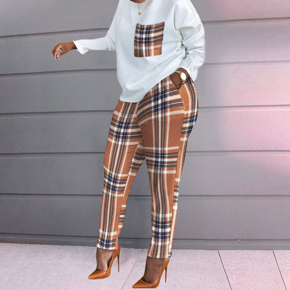 Women's Plaid Leisure Suit
