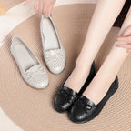Women's Breathable Moccasins with Decorative Hole Design and Comfortable Sole