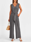 Women's Elegant Tailored Wide-Leg Jumpsuit