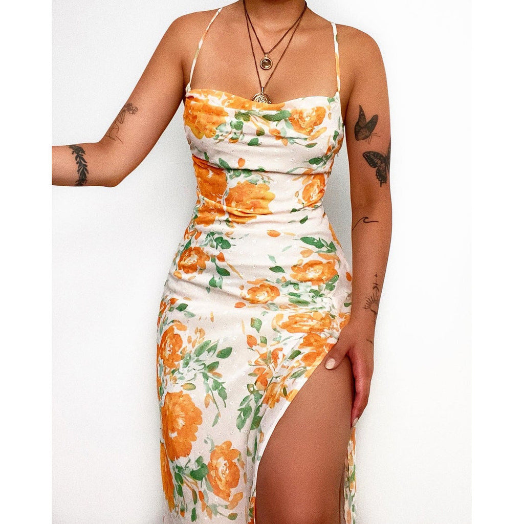 Women's Floral Print Maxi Dress