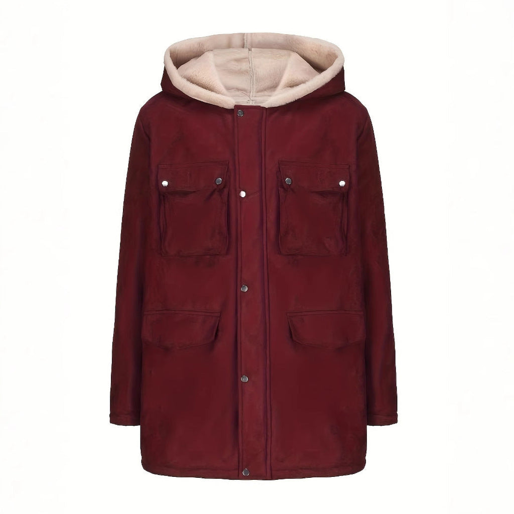 Women's Elegant and Warm Hooded Fleece Jacket