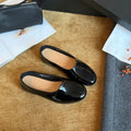 Women's Leather Ballet Flats with Non-Slip Sole