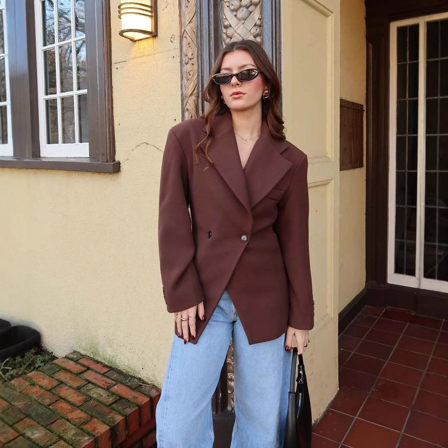 Women's Elegant Double-Breasted Blazer