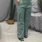 Women's Wide-Leg Cargo Pants with Practical Pockets