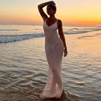 Women's Elegant Crochet Beach Dress