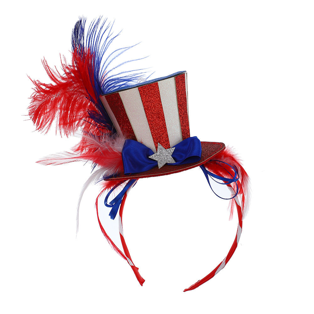 Independence Day novelty plush mini top hat headband