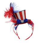 Independence Day novelty plush mini top hat headband