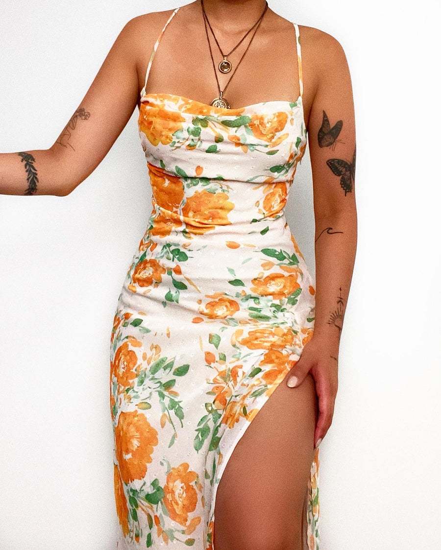 Women's Floral Print Maxi Dress