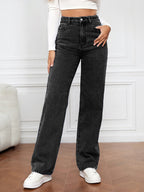 High-Waisted Wide-Leg Vintage Jeans