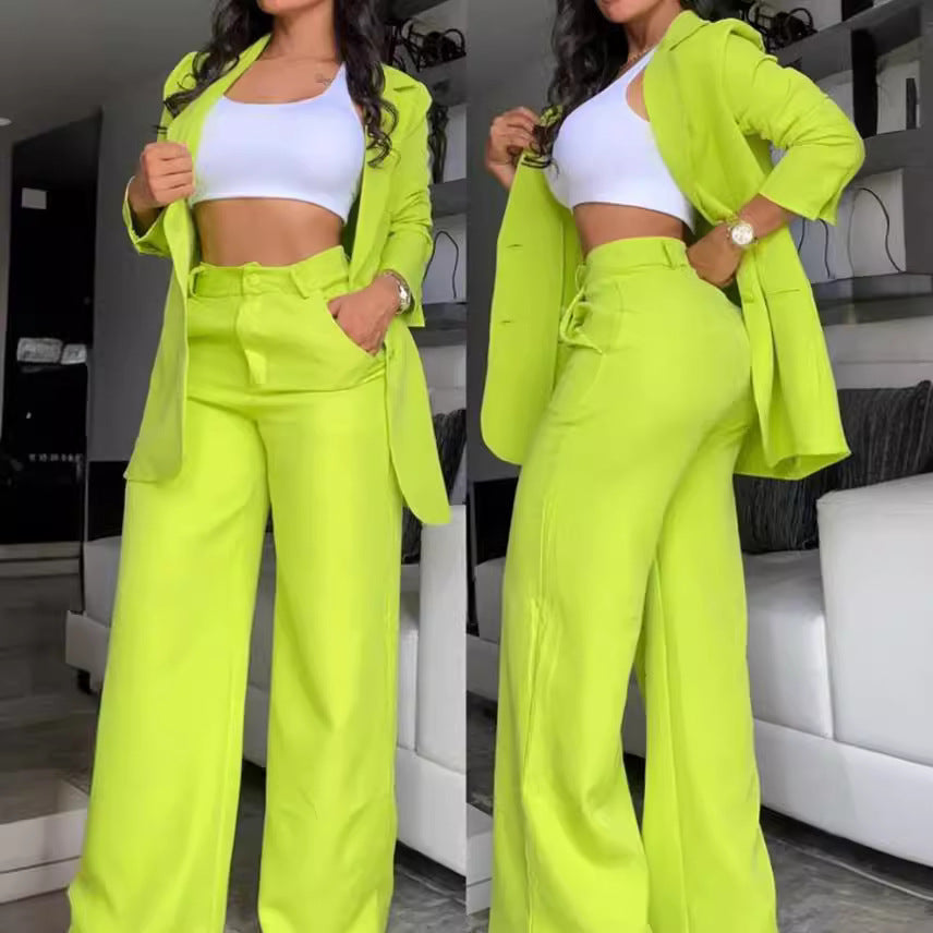Women's Elegant Oversized Blazer and Trouser Set