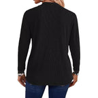 Women's Elegant and Casual Long Jacket with Floral Design