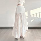 Women's Maxi Skirt with Lace Accents
