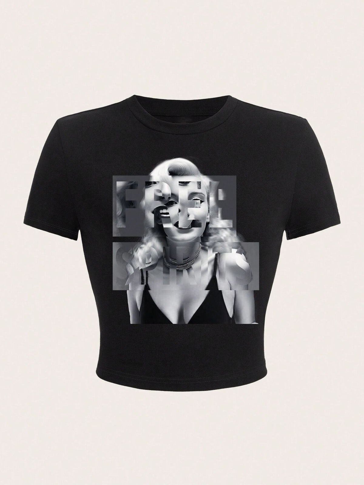 Women's Inspirational Print Crop T-Shirt