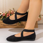 Women's Ballet Flats with Cross Strap