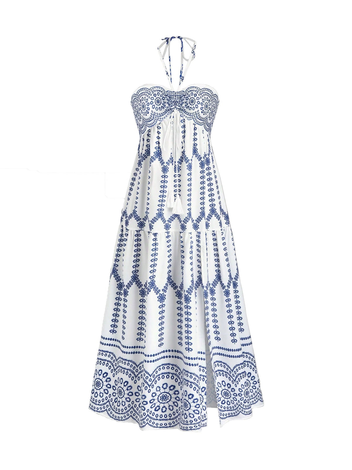 Women's Boho Maxi Dress with Straps