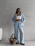 Women's Relaxed Top and Wide Leg Trousers