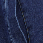 Women's Cropped Denim Jacket with High Collar