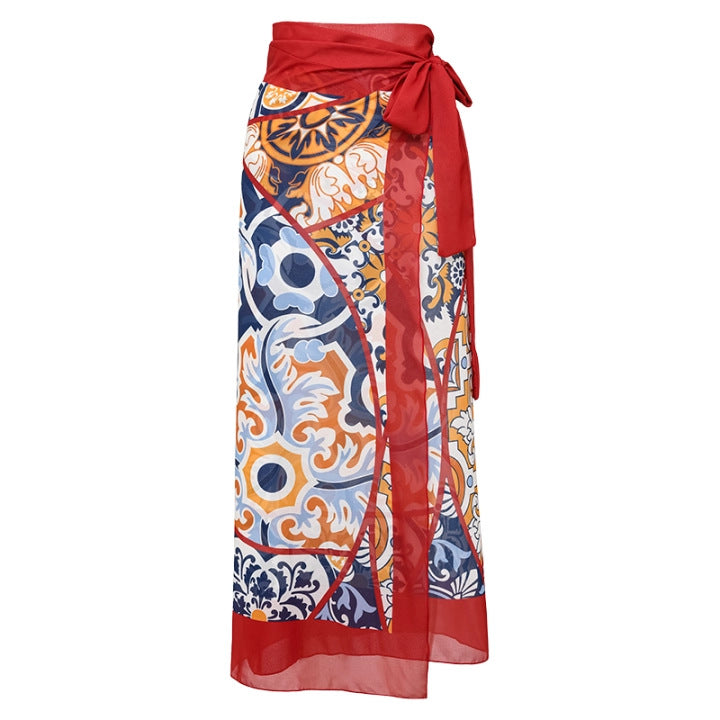 Women's Swimsuit with Elegant Wrap Bottom
