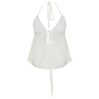 Women's Casual Lace-Up Evening Top