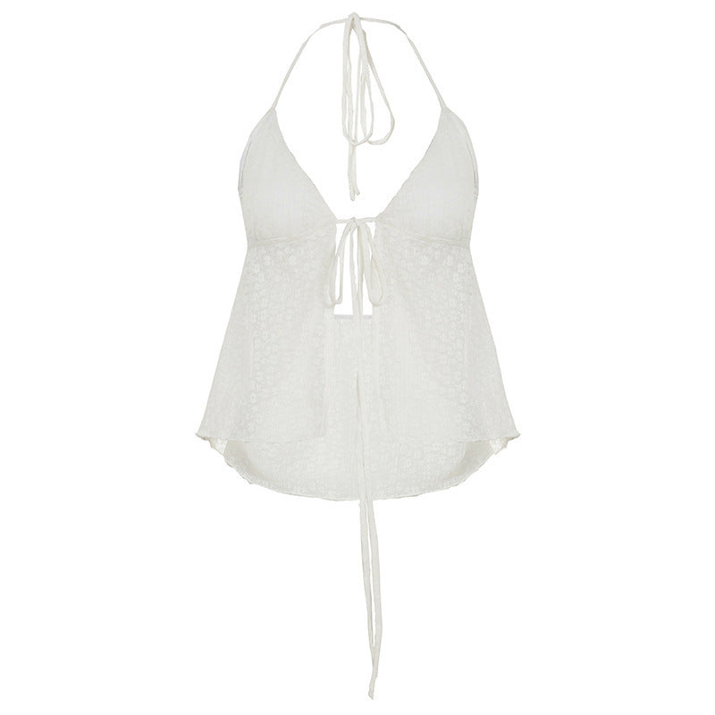 Women's Casual Lace-Up Evening Top