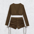 Women's Swim Skirt with High-Cut Top and Casual Design