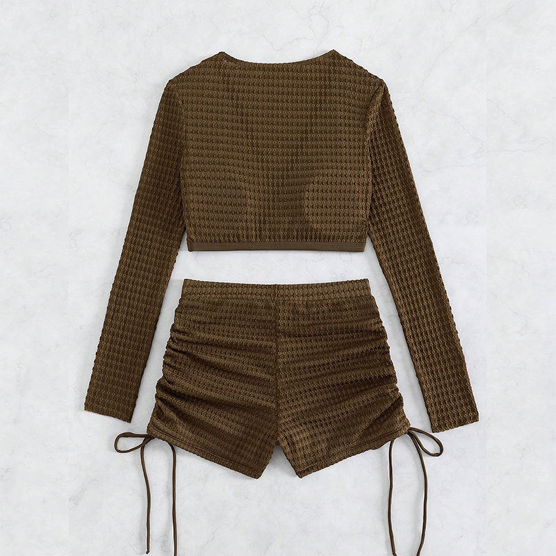 Women's Swim Skirt with High-Cut Top and Casual Design
