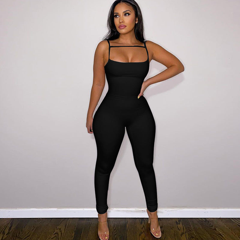 Women's Slim-Fit Long-Sleeve Jumpsuit