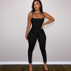Women's Slim-Fit Long-Sleeve Jumpsuit