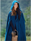 Women's Elegant Hooded Cape with Adjustable Closure