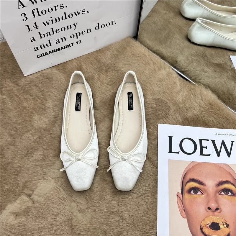 Women's Bow Accent Ballet Flats