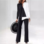 Modern Asymmetric Trouser Suit Set