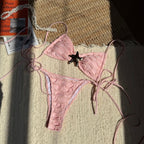 Women's Swimwear with Decorative Lace-Up Details