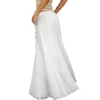 Women's Maxi Skirt with Elastic Waistband and Side Pockets