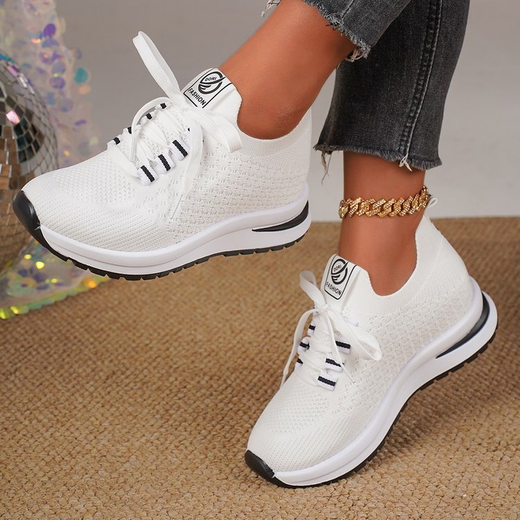 Women's Breathable Athletic Sneakers with Flexible Upper