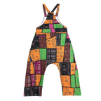 Women's Casual Jumpsuit with Colorful Patchwork Pattern