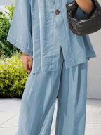 Elegant Kimono Jacket with Wide Sleeves and Loose Fit