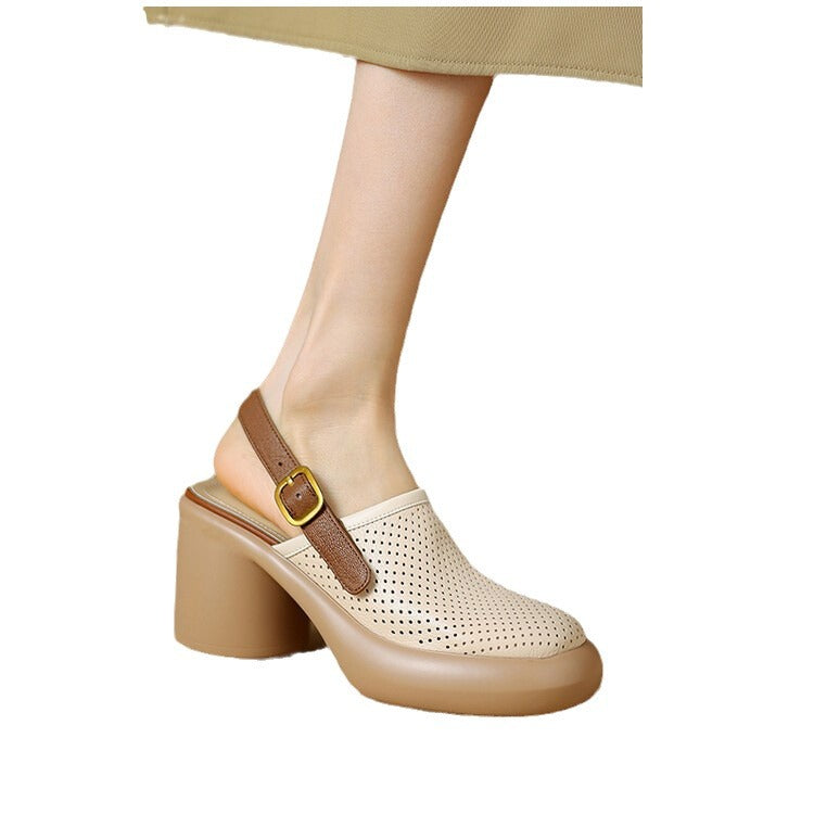 Women's Breathable Clogs with Fashionable Perforation Design