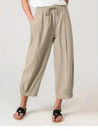 Women's Comfortable Summer Pants with Elastic Waistband