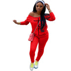 Women's Casual Off-Shoulder Two-Piece Set