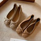 Women's Ballet Flats with Decorative Bow Detail