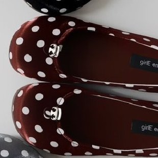 Women's Polka Dot Ballet Flats with Cushioned Footbed