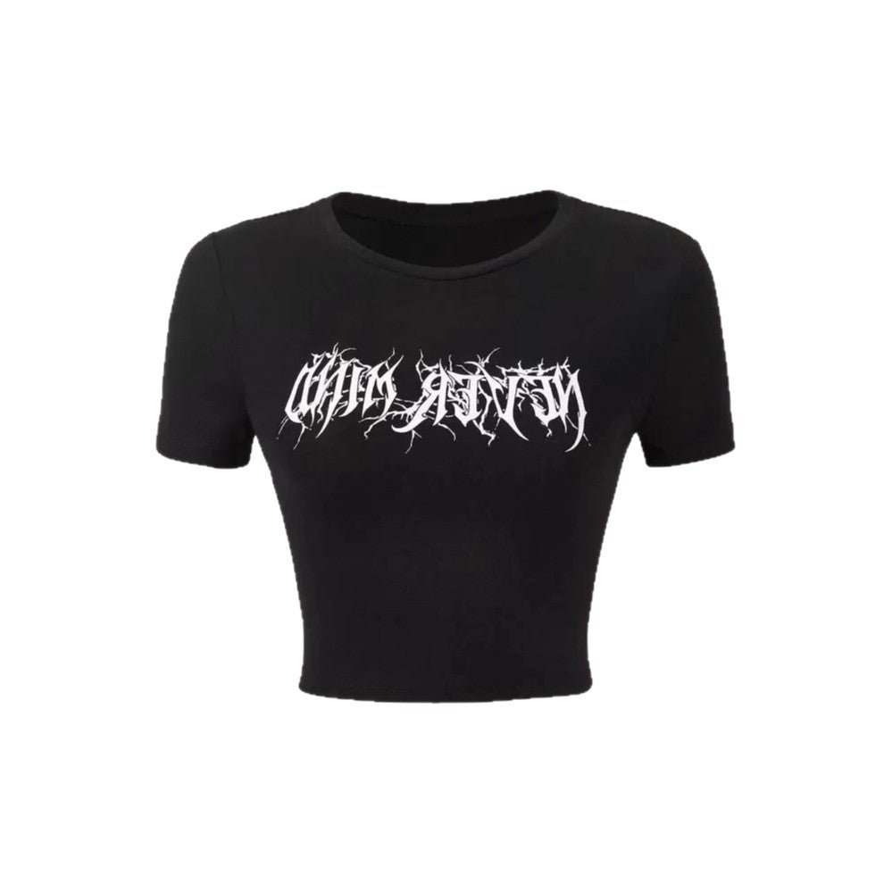 Women's Crop Sweater with Statement Print