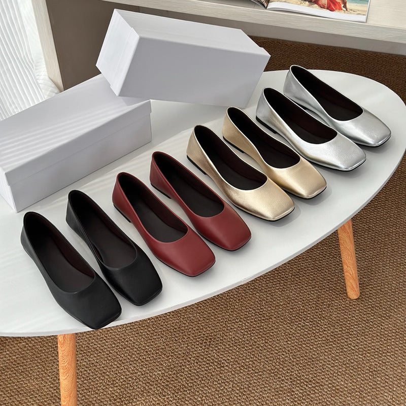 Women's Ballet Flats with Square Footbed