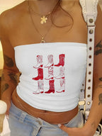Women's Bandeau Top with Sporty France Design
