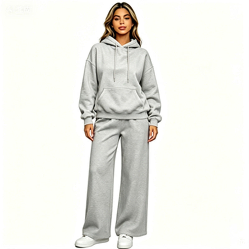 Women's Comfortable Oversized Hoodie and Wide Jogging Pants Set