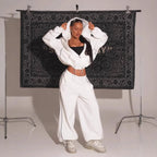 Women's Casual and Comfortable Vintage Jogging Set with High Waist