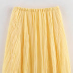 Women's Flowy Maxi Skirt with Elastic Waistband and Voluminous Cut