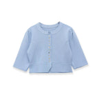 Elegant Cardigan with Fine Ribbed Pattern and Decorative Buttons